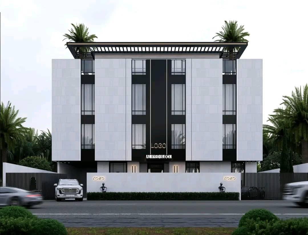 Modern luxury residential apartment block